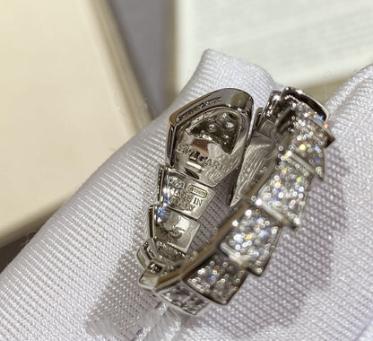 [Kincade Jewelrys]SERPENTI LARGE RING SILVER DIAMOND PAVED