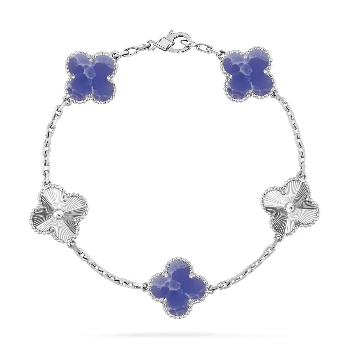 [Kincade] COLECCIÓN DE PULSERAS CLOVER DE 5 MOTIVOS VENAS AZULES