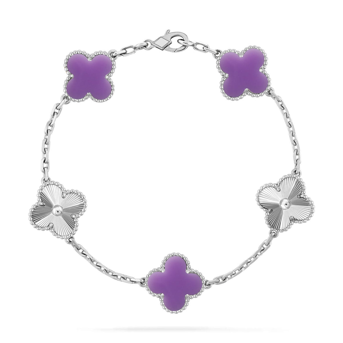 [Kincade]CLOVER 5 MOTIF LIGHT PURPLE BRACELET COLLECTION