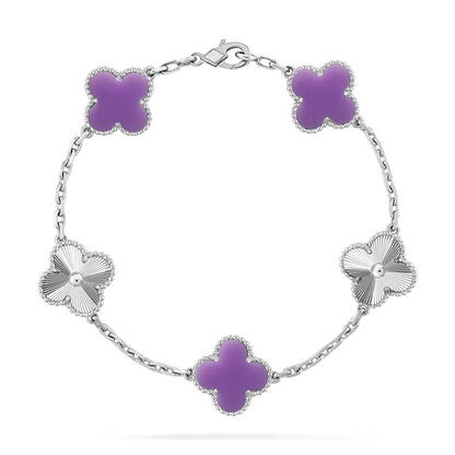 [Kincade]CLOVER 5 MOTIF LIGHT PURPLE BRACELET COLLECTION