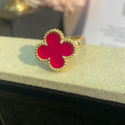 [Kincade]NEW クローバー ピンク エナメル リング