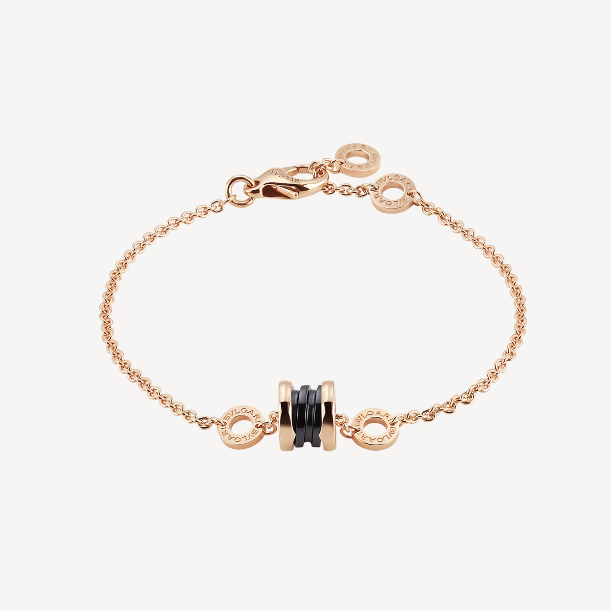 [Kincade Jewelrys]ZERO 1 SOFT PINK GOLD AND BLACK CERAMIC BRACELET