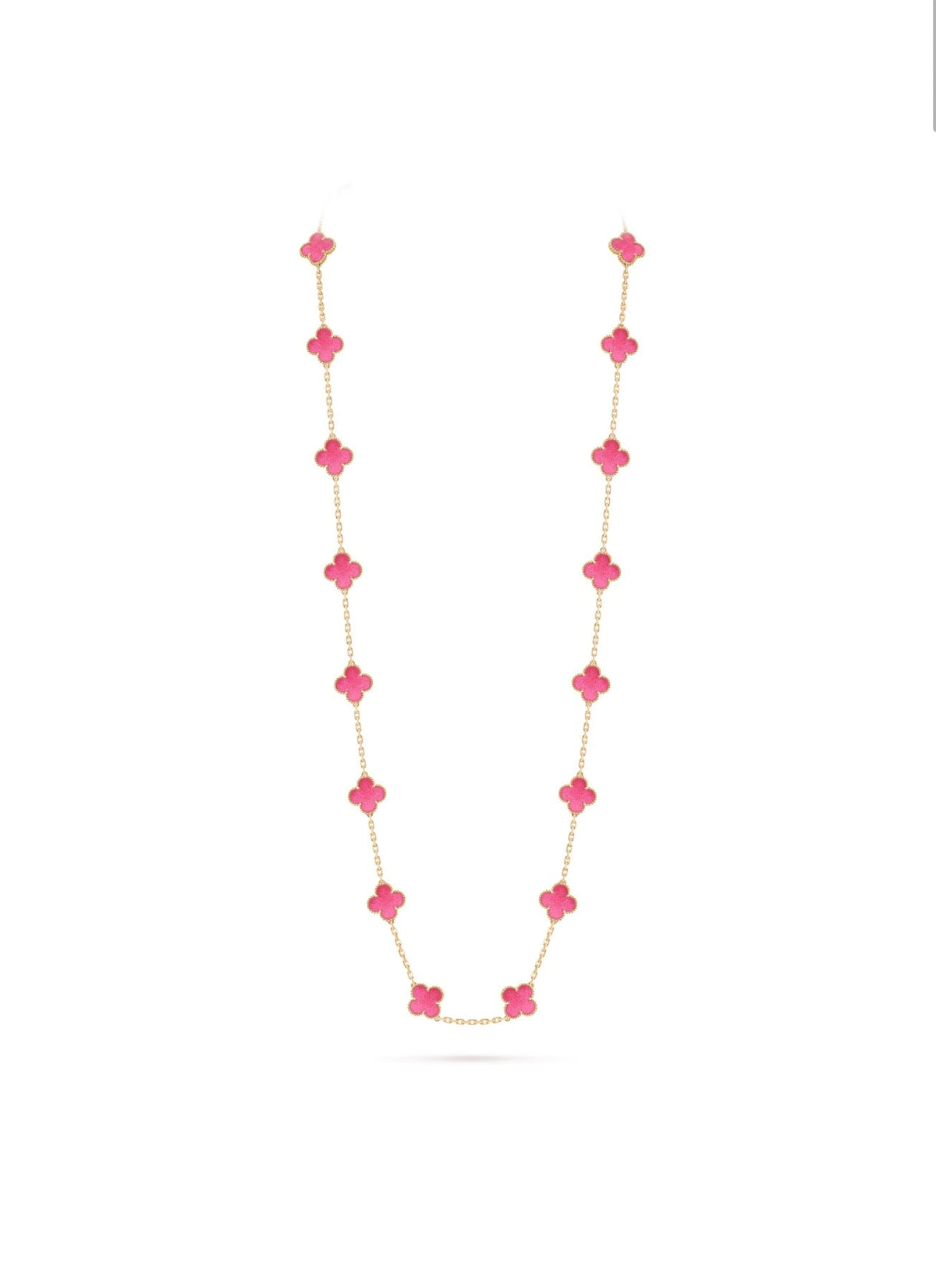 [Kincade]COLLAR CLOVER DE 20 MOTIVOS EN ESMALTE ROSA