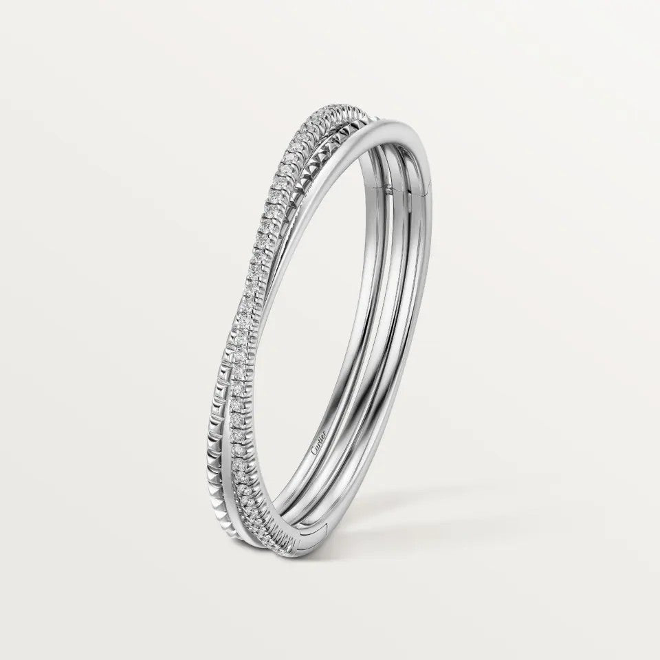 [Kincade]ETINCELLE HALF-PAVED DIAMOND BRACELET