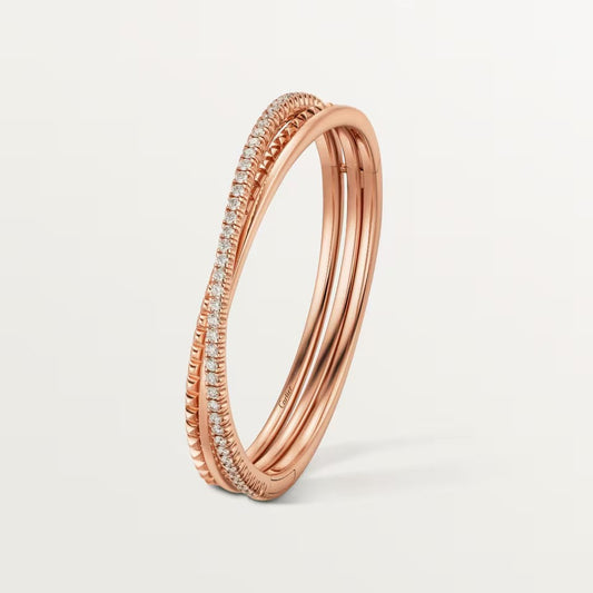 [Kincade]ETINCELLE HALF-PAVED DIAMOND BRACELET
