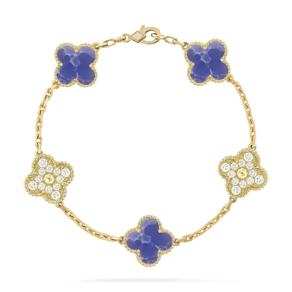 [Kincade] COLECCIÓN DE PULSERAS CLOVER DE 5 MOTIVOS VENAS AZULES