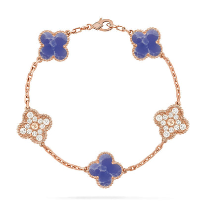 [Kincade] COLECCIÓN DE PULSERAS CLOVER DE 5 MOTIVOS VENAS AZULES
