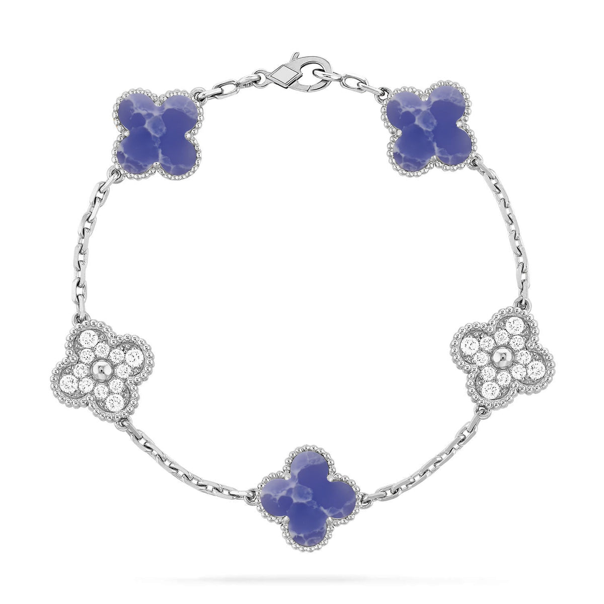 [Kincade] COLECCIÓN DE PULSERAS CLOVER DE 5 MOTIVOS VENAS AZULES