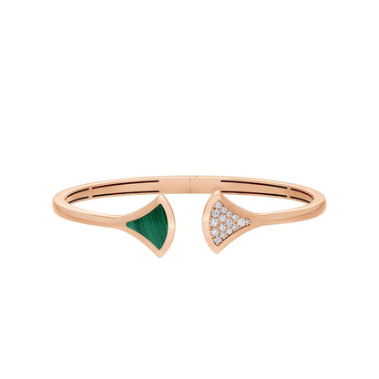 [Kincade Jewelrys]DREAM BRACELET OPEN MALACHITE PINK GOLD