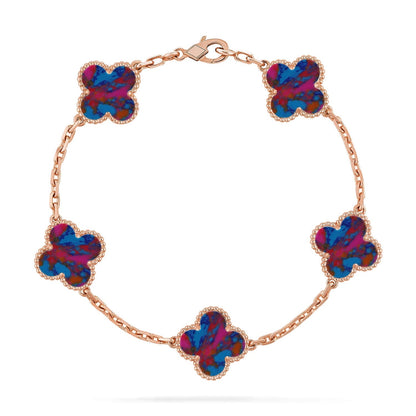 [Kincade]CLOVER 5 MOTIF COLOR GEMSTONES BRACELET COLLECTION