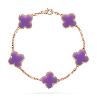 [Kincade]CLOVER 5 MOTIF LIGHT PURPLE BRACELET COLLECTION