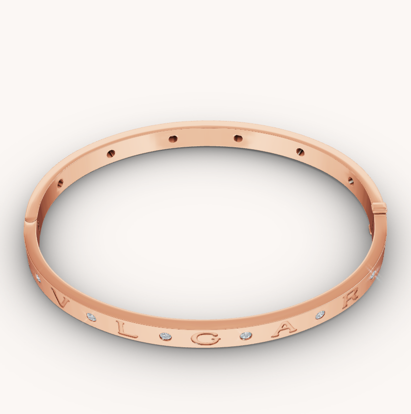 [Kincade Jewelrys]ZERO 1 PINK GOLD 12 DIAMONDS BRACELET