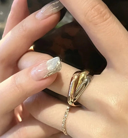 [Kincade Jewelrys]TRINITY RING GOLD PINK GOLD SILVER