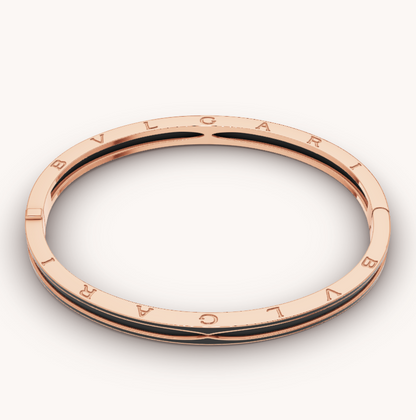 [Kincade Jewelrys]ZERO 1 PINK GOLD WITH MATTE BLACK CERAMIC BRACELET