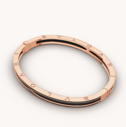 [Kincade Jewelrys]ZERO 1 PINK GOLD WITH MATTE BLACK CERAMIC BRACELET
