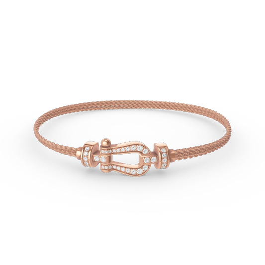 [Kincade Jewelrys]FORCE SMALL HORSESHOE  DIAMOND CHAIN ROPE BRACELET
