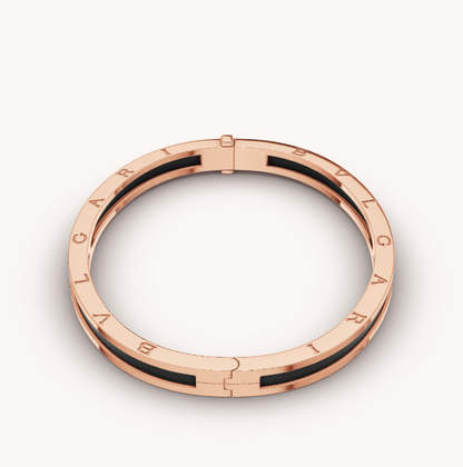 [Kincade Jewelrys]ZERO 1 PINK GOLD WITH BLACK CERAMIC BRACELET