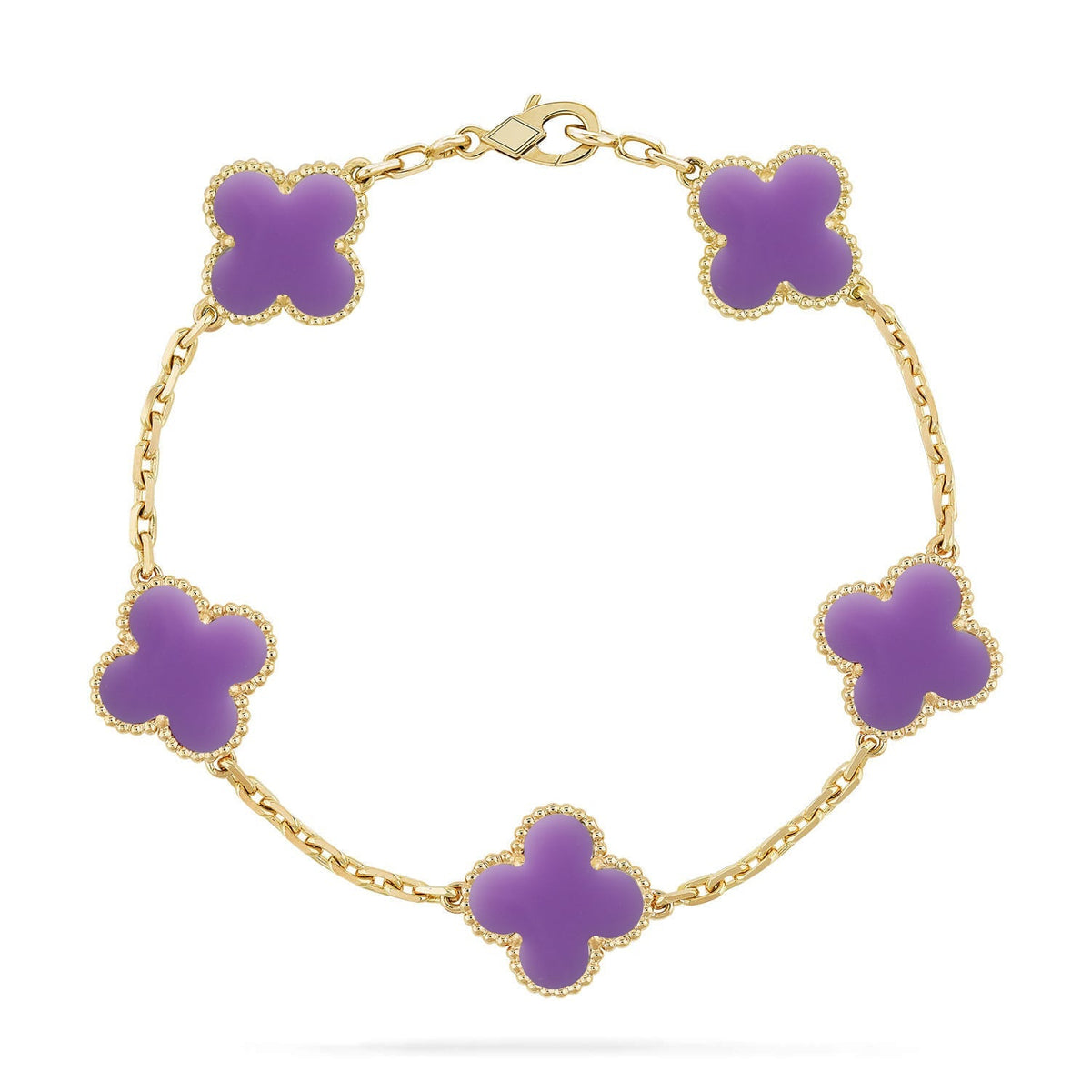 [Kincade]CLOVER 5 MOTIF LIGHT PURPLE BRACELET COLLECTION