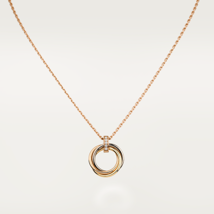 [Kincade Jewelrys]TRINITY NECKLACE GOLD  DIAMONDS