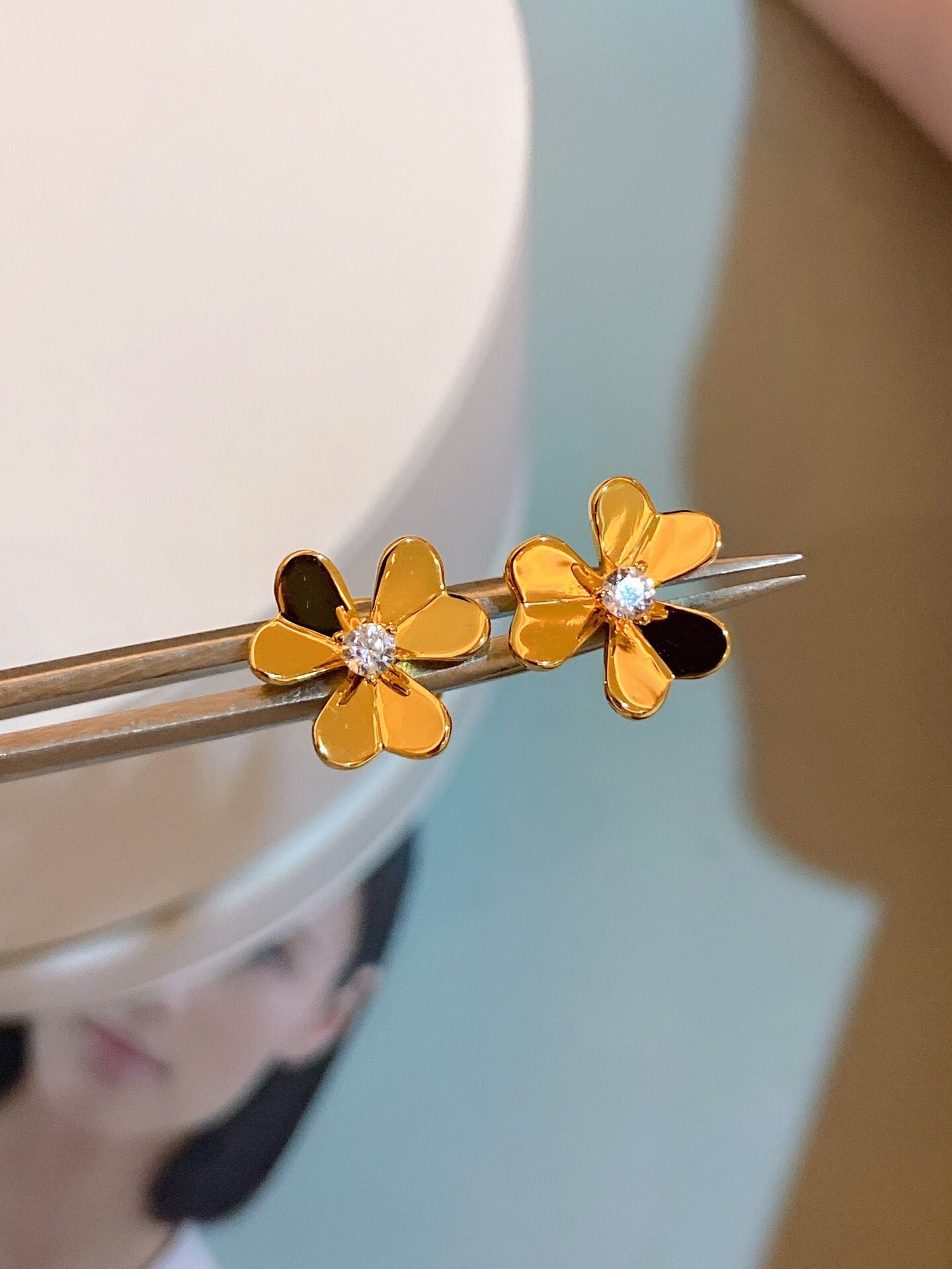 [Kincade Jewelrys]FRIVOLE MINI SILVER FLOWER EARRINGS