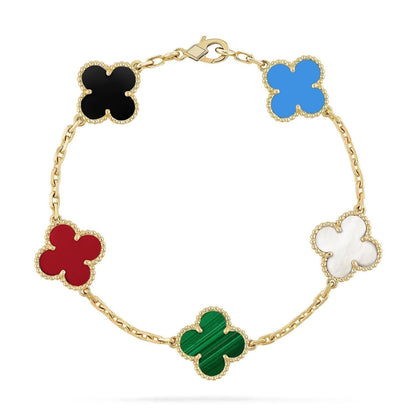 [Kincade Jewelrys]CLOVER 5 MOTIFS MULTICOLOR  BRACELET