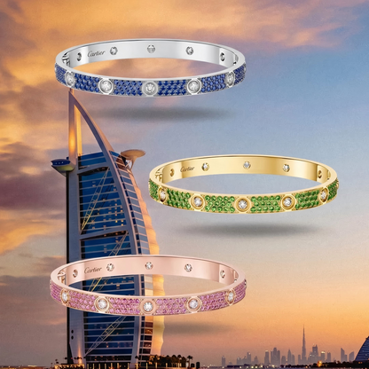 [Kincade]2026 PAVE GEMSTONE LOVE BRACELET 6.1MM 10 DIAMONDS