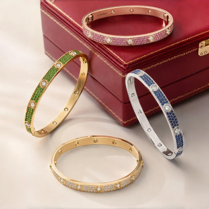 [Kincade]2026 PAVE GEMSTONE LOVE BRACELET 6.1MM 10 DIAMONDS