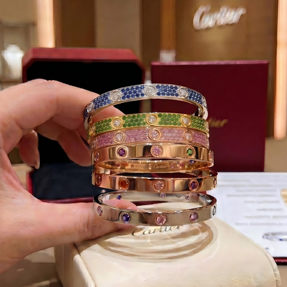[Kincade]2026 PAVE GEMSTONE LOVE BRACELET 6.1MM 10 DIAMONDS