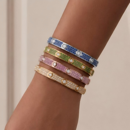 [Kincade]2026 PAVE GEMSTONE LOVE BRACELET 6.1MM 10 DIAMONDS