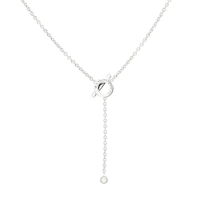 [Kincade Jewelrys]FINESSE SILVER DIAMOND NECKLACE