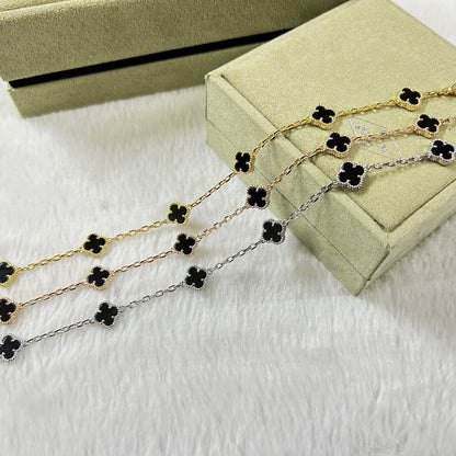 [Kincade Jewelrys]CLOVER 6 MOTIF  ONYXS BRACELET