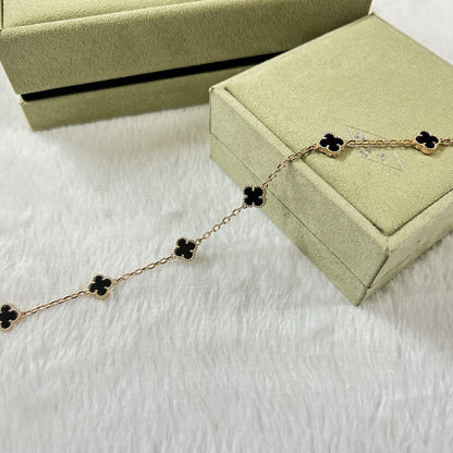 [Kincade Jewelrys]CLOVER 6 MOTIF  ONYXS BRACELET