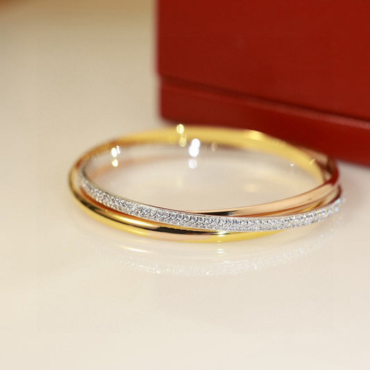 [Kincade]TRINITY TRICOLORED GOLD THREE-RING BRACELET