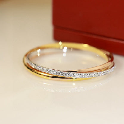 [Kincade] PULSERA TRINITY DE ORO TRICOLOR DE TRES ANILLOS