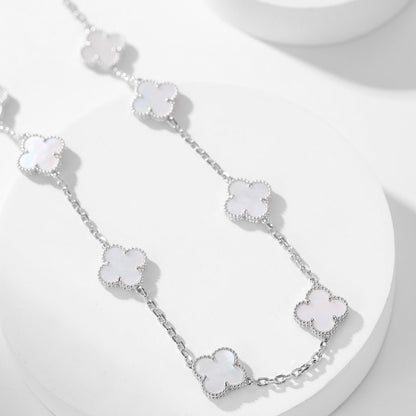 [Kincade Jewelrys]CLOVERS THE 10-MOTIFS WHITE MOTHER OF PEARL NECKLACE
