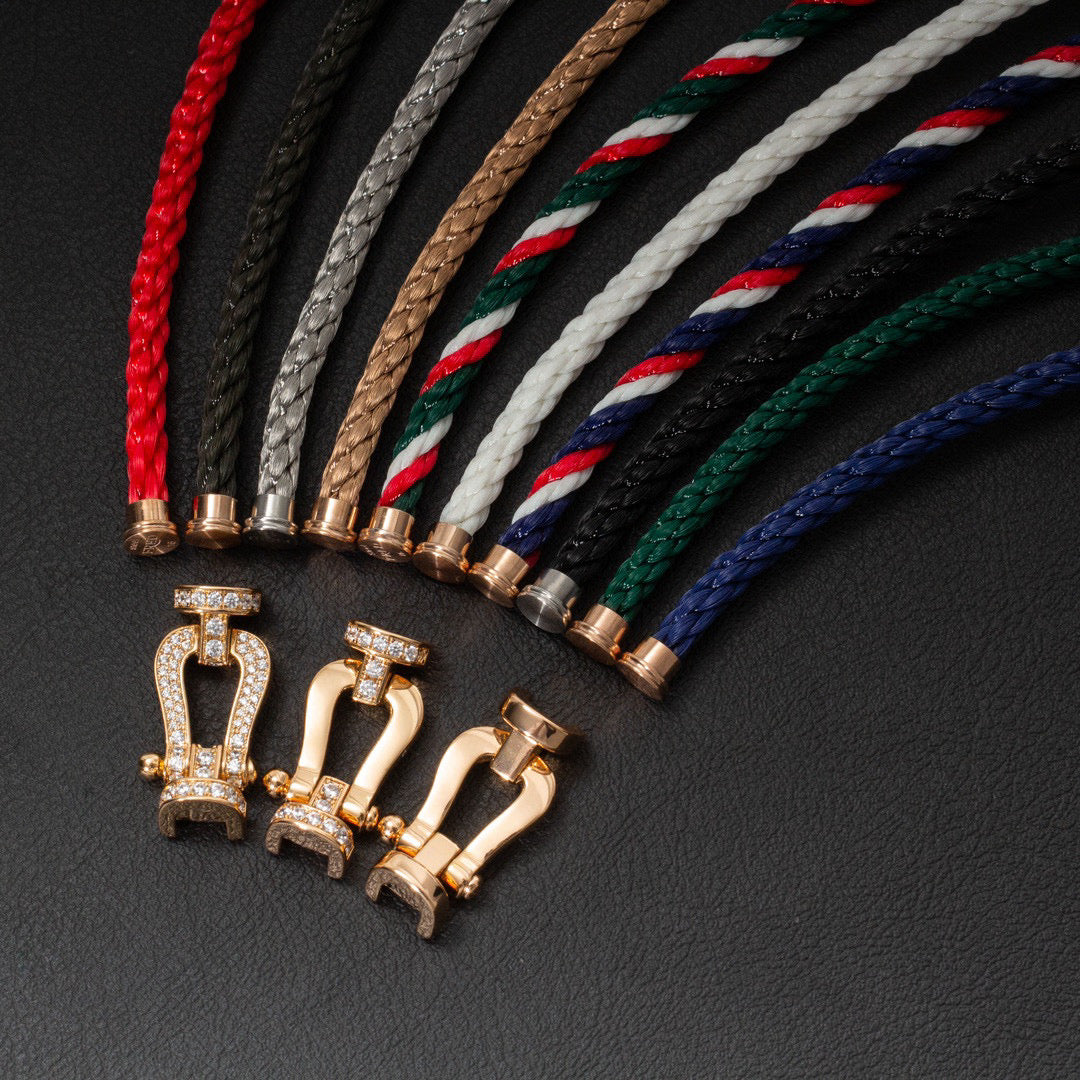 [Kincade Jewelrys]FORCE LARGE HORSESHOE FULL DIAMOND BRACELET GOLD