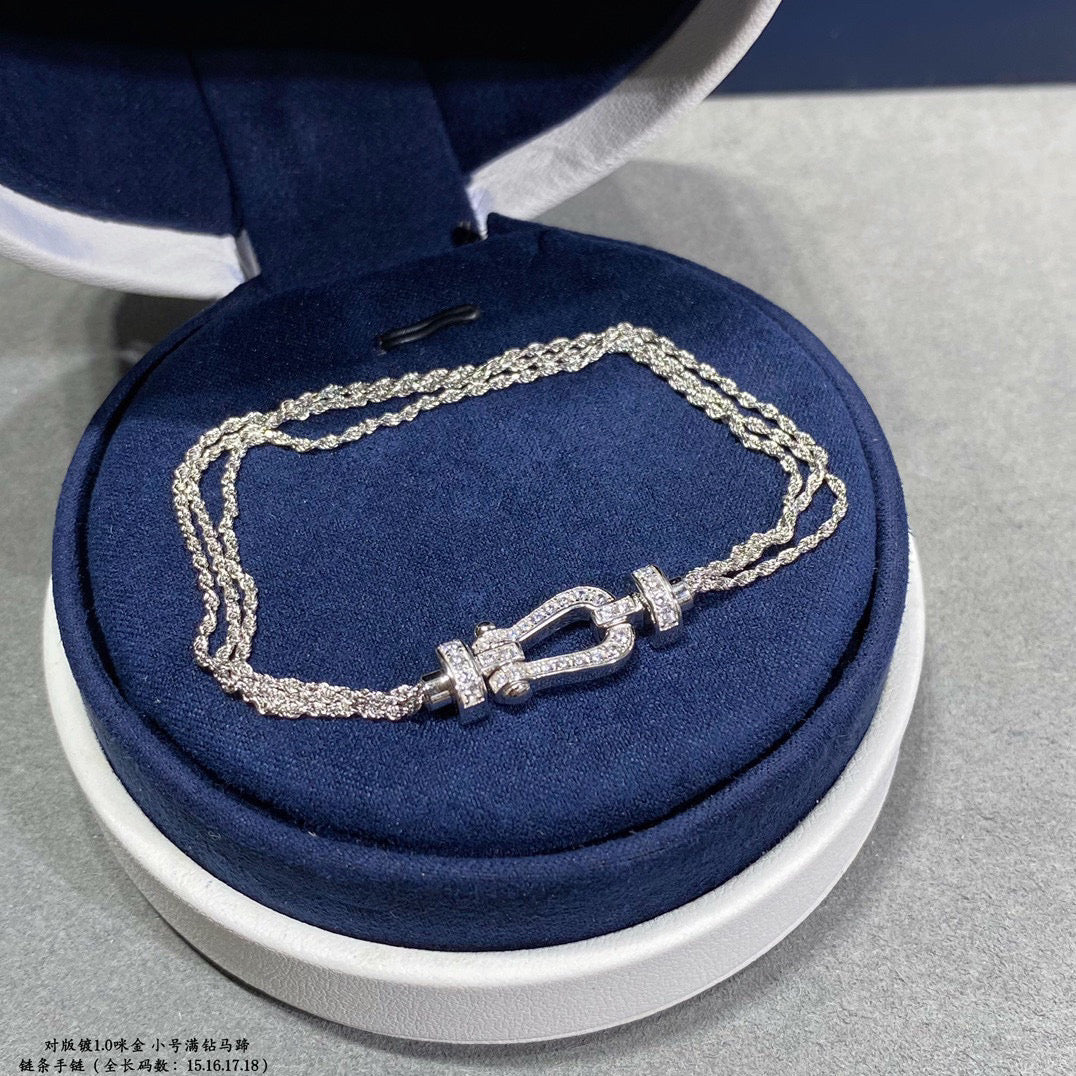 [Kincade Jewelrys]FORCE SMALL HORSESHOE  DIAMOND CHAIN ROPE BRACELET