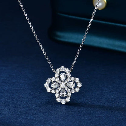 [Kincade Jewelrys]LOOP NECKLACE FULL MOTIF DIAMOND 16MM MULTIPLE COLORS