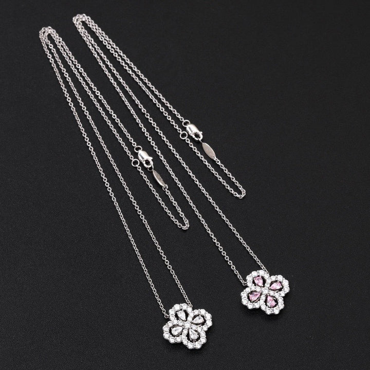 [Kincade Jewelrys]LOOP NECKLACE FULL MOTIF DIAMOND 16MM MULTIPLE COLORS