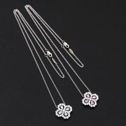 [Kincade Jewelrys]LOOP NECKLACE FULL MOTIF DIAMOND 16MM MULTIPLE COLORS