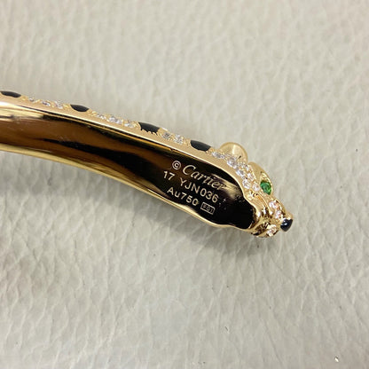 [Kincade]PANTHERE DOUBLE HEADED HALF DIAMOND OPEN BRACELET