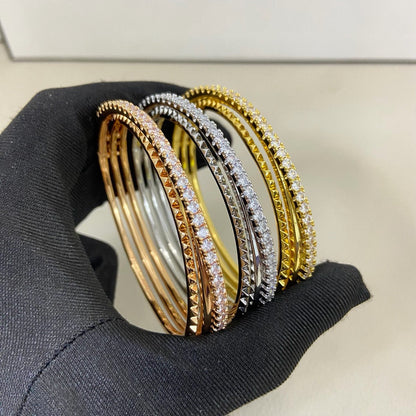 [Kincade]ETINCELLE HALF-PAVED DIAMOND BRACELET
