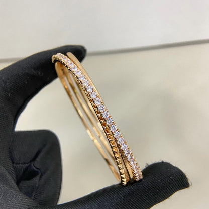 [Kincade]ETINCELLE HALF-PAVED DIAMOND BRACELET