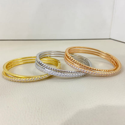 [Kincade]ETINCELLE HALF-PAVED DIAMOND BRACELET