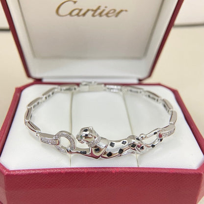 [Kincade]PANTHERE HALF DIAMOND ON CHAIN BRACELET