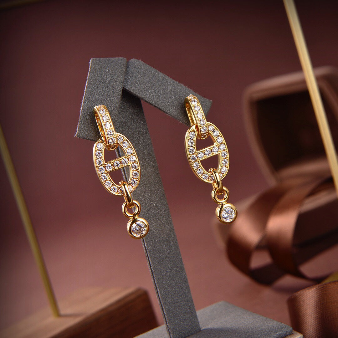 [Kincade Jewelrys]HM CHAINE DIAMOND EARRINGS