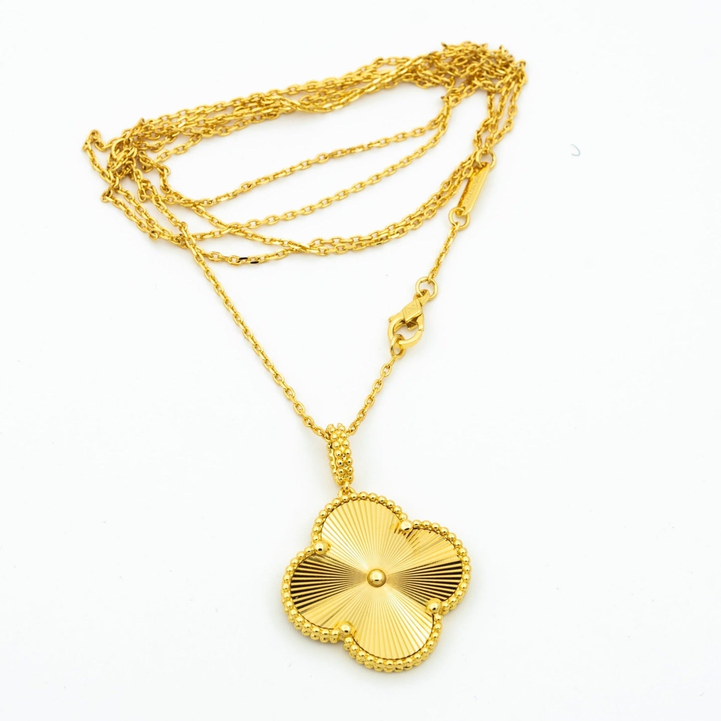 [Kincade Jewelrys]CLOVER 25MM PEDANT NECKLACE GOLD