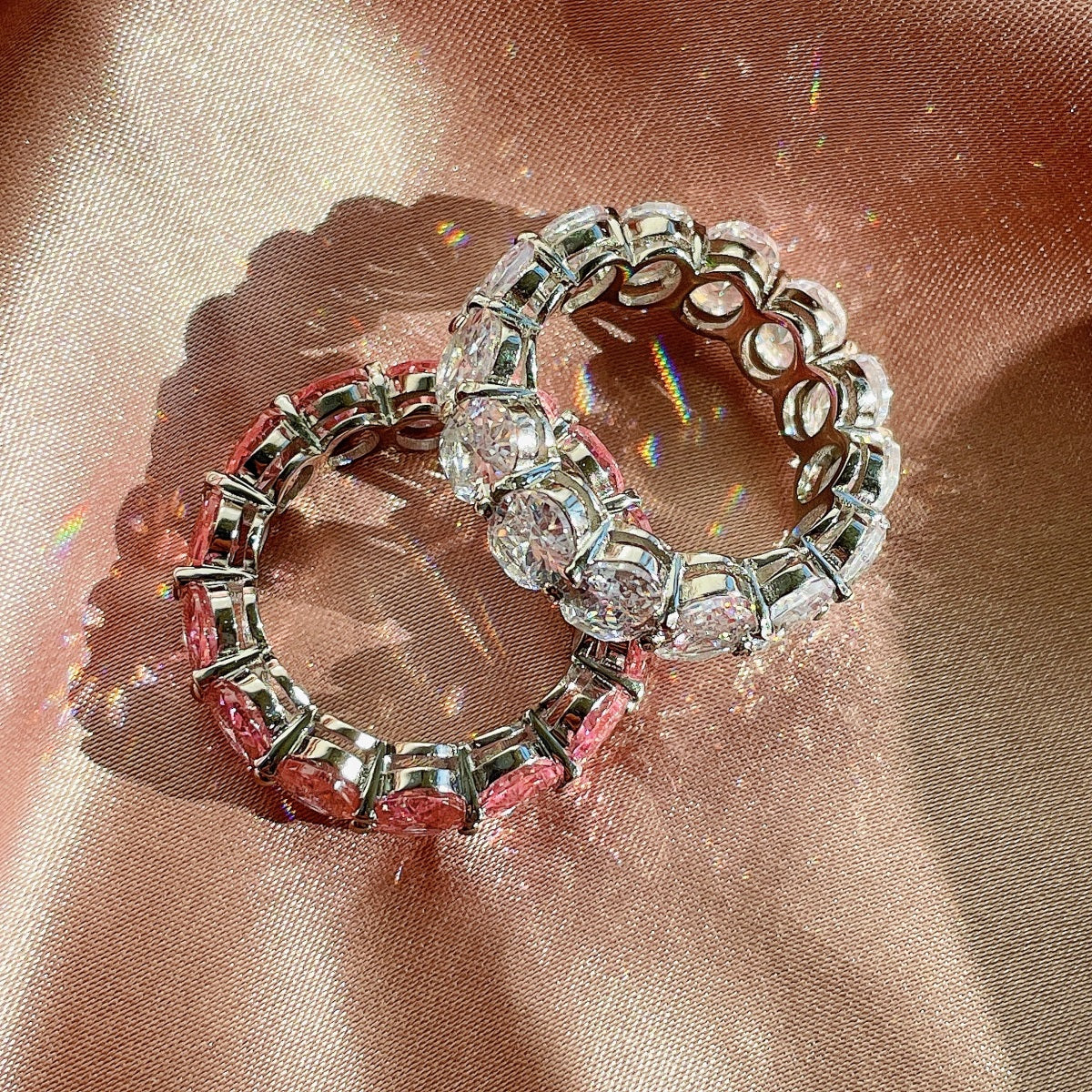 [Kincade Jewelrys]Dainty Elongated Cushion Cut Tennis Ring