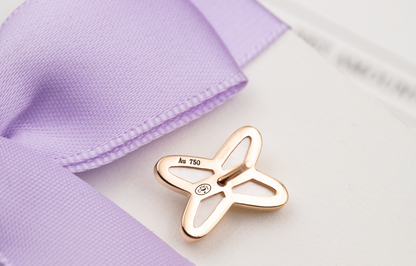 [Kincade Jewelrys]JEUX DE WHITE MOP ROSE GOLD DIAMOND EARRINGS