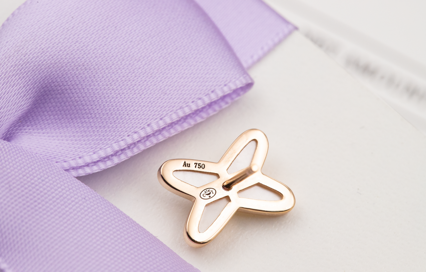 [Kincade Jewelrys]JEUX DE WHITE MOP PINK GOLD DIAMOND EARRINGS